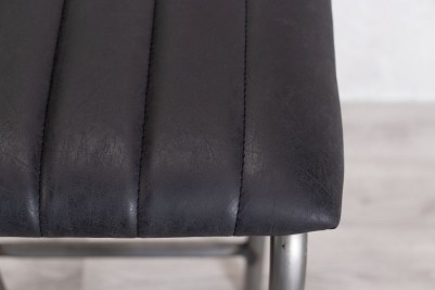 Richmond Faux Leather Bar Stools with Gunmetal Frame